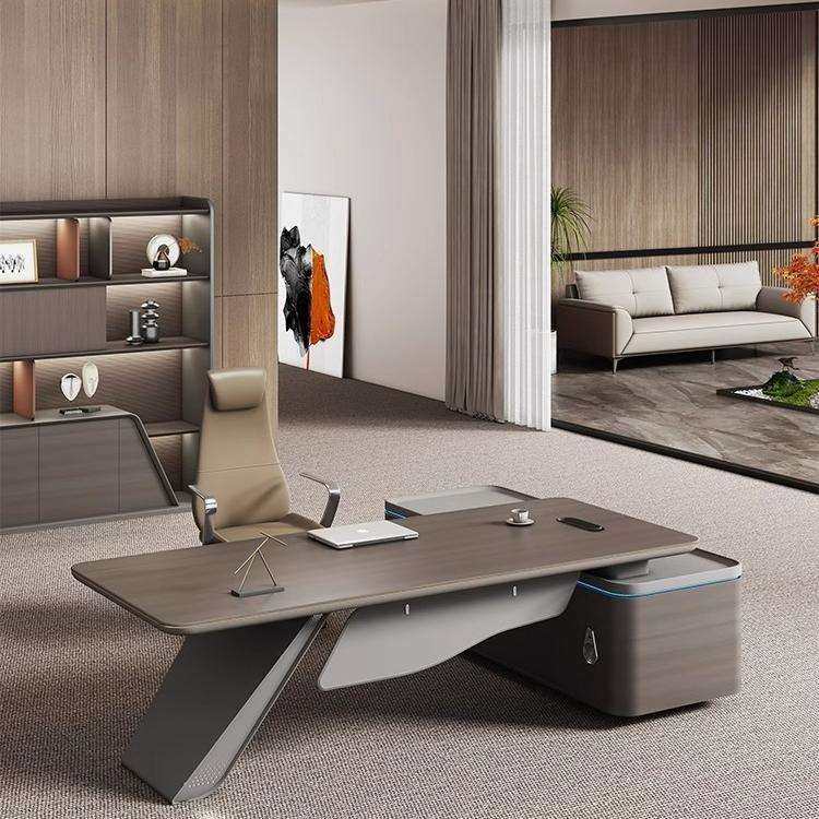 老板桌办公家具高档老板办公桌轻奢总裁大班台办公室办公桌组合