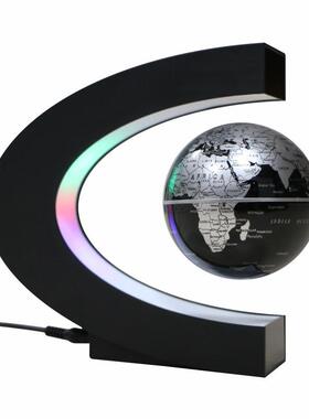 学生品磁悬浮球仪C形地3饰寸蓝色英文球家居品创意办公礼摆322件