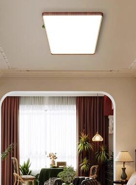 胡桃木色客厅23490奶室油风果果灯超无缝普瑞全光谱卧中古风吸顶