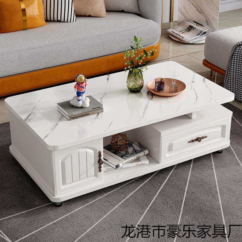 圆角茶几欧式客厅茶桌家用防大理毛绒/玩偶/公仔/布