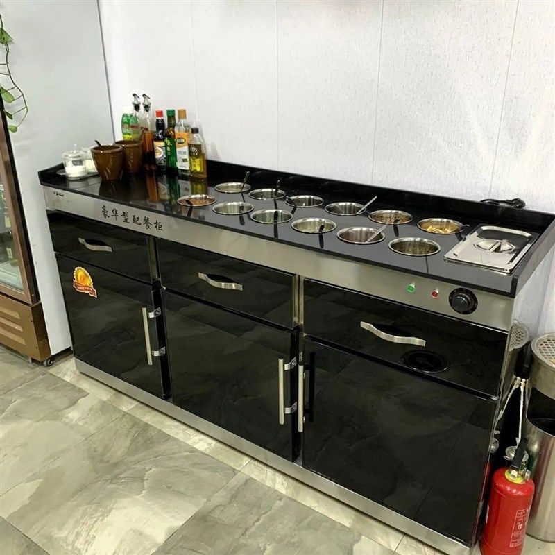 消毒柜调料台商用酱料台豪华火锅小料台酒店碗筷碗盘柜式烧烤串串