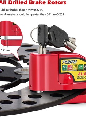 【外网200+】保护你爱车【110db报警声】摩托车电动车防盗碟刹锁