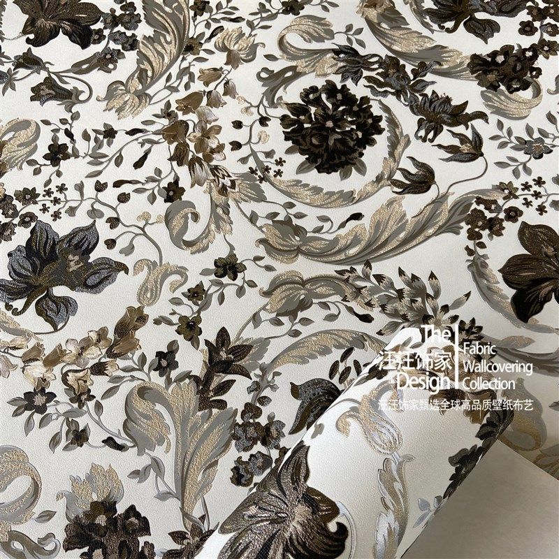德国Versace5原装进口墙纸欧式奢华卷叶大花背景墙壁纸现货