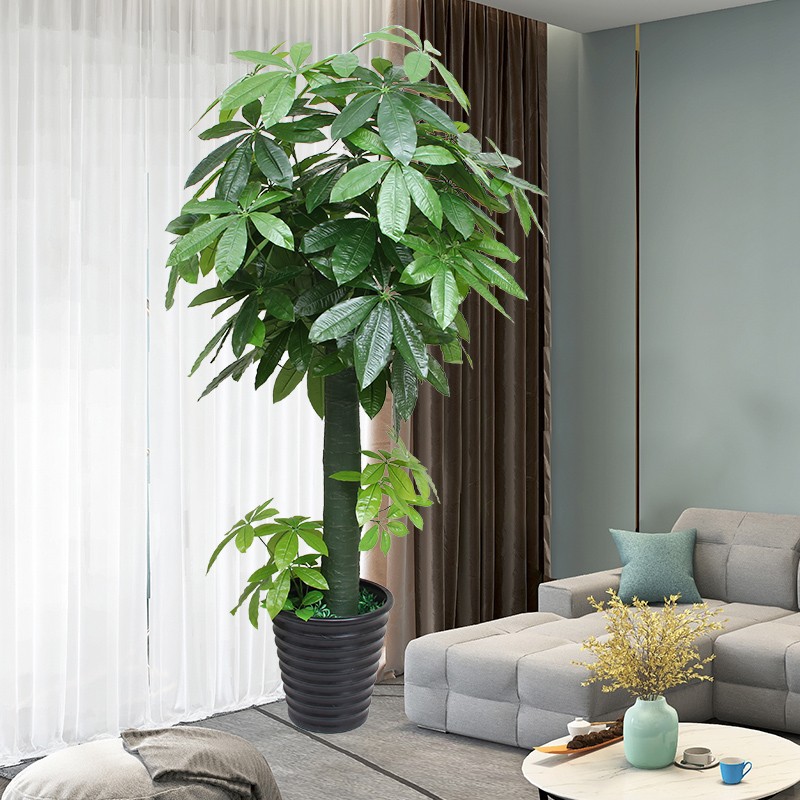 办公室招财树假发财树仿真盆栽客厅摆件塑料假花仿生绿植大型假树