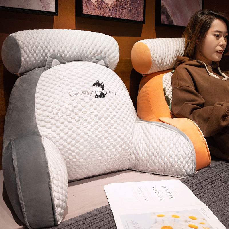 冰豆豆床头软包大靠背沙发靠垫枕头床上看书床靠护腰垫靠枕抱枕夏
