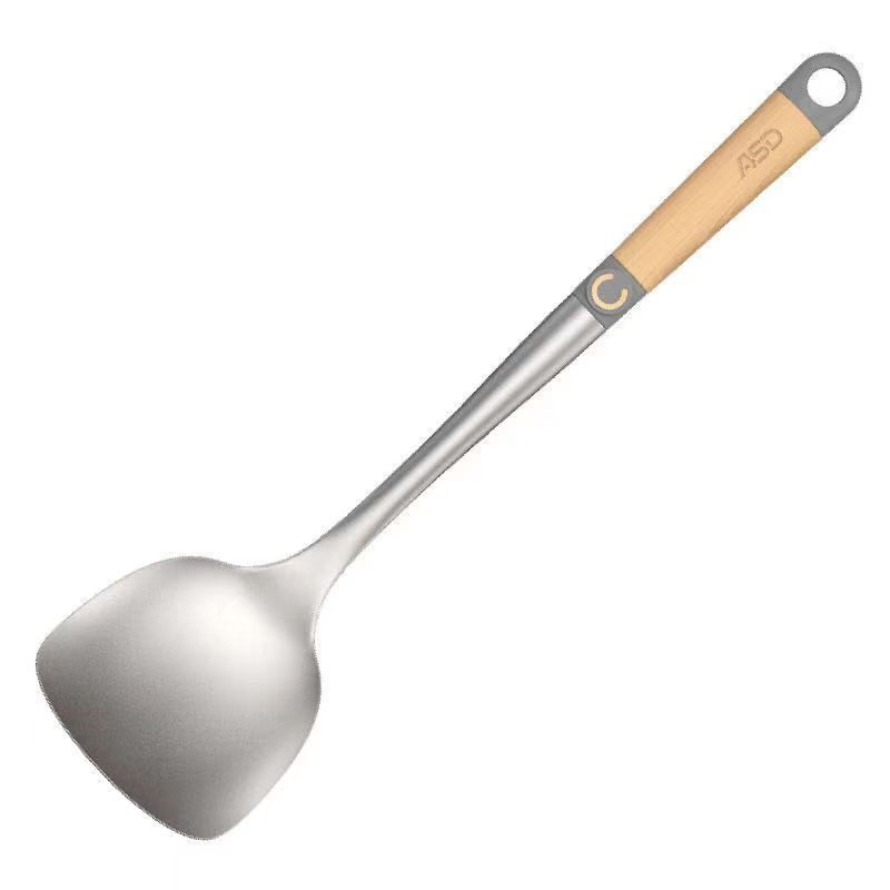 ASD/爱仕C味中式铲RCS1A2Q甄爱系列304不锈钢加长实木柄锅铲
