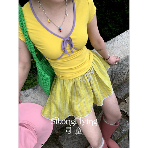 运动风休闲时尚双层防走光短裤