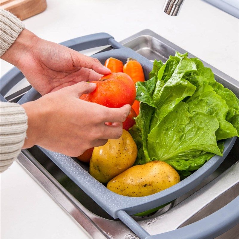 左家右厨硅胶折叠沥水篮水果盘果盆果篮厨房食品级洗菜盆可伸缩,家装主材,沥水篮,淘宝优惠券,粉丝福利购,淘宝优惠卷