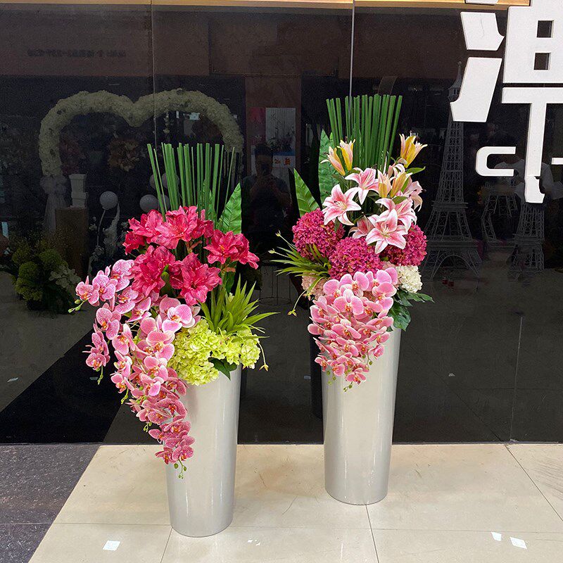 现代轻奢落地大花瓶套装花器干花插花摆件客厅欧式现代装饰品花艺