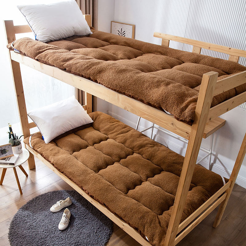 棉地郎加厚羊羔绒床垫子冬季学生宿舍双人榻榻米床褥子可折叠垫被