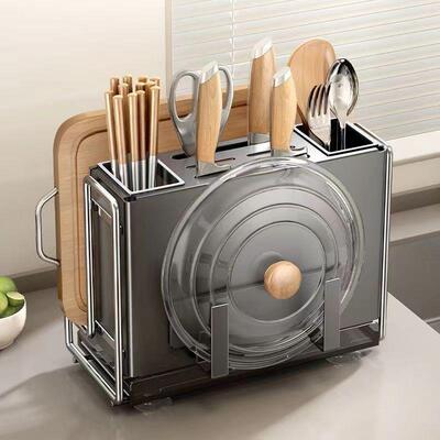 厨置房刀架物架面家用多y-2656功体能台刀座筷子筒刀具一收纳盒菜