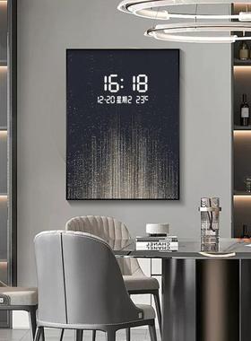极简光电影E抽象电表装饰画带LD时HS-05240钟表挂钟客餐厅配箱箱
