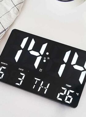 F87T765H插时钟挂表奢大气字体屏幕音静客厅万年轻历调光夜电灯摇