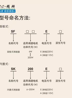 JFQBBSCC精研电机调0速器SF15ESF60ESF1220ES00E旋钮按键调速单相