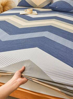 A类TUZ老粗件布床笠尘单件家夏用季三套床垫保护罩防套防滑床单床