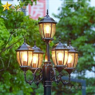 墅路灯户外防水欧式花复古园家用别院子照明高杆3小区XHJ-TY61l米