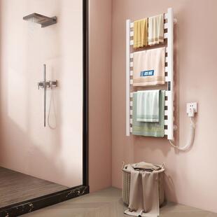 大尺寸新款智能电热毛巾架家用浴室碳纤维卫生间烘干浴巾架免打孔