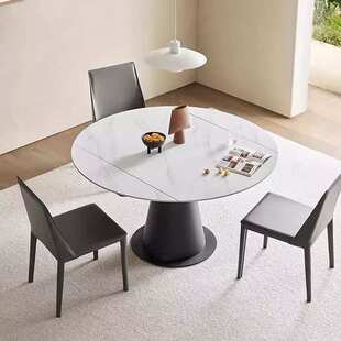 佛山家具厂外贸岩板餐桌可伸缩折叠饭桌椅现代简约多功能两用饭桌