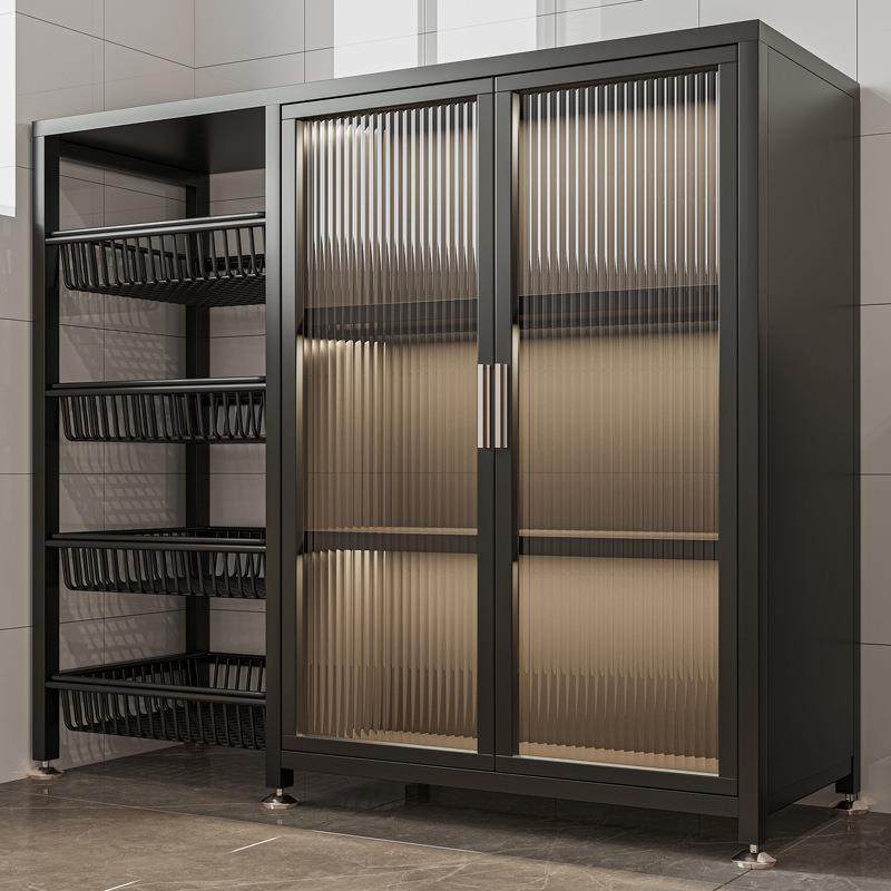 厨房置物架落地多层收纳柜置物柜子储物柜多功能橱柜带门蔬菜架子,电子元器件市场,其它元器件,淘宝优惠券,粉丝福利购,淘宝优惠卷