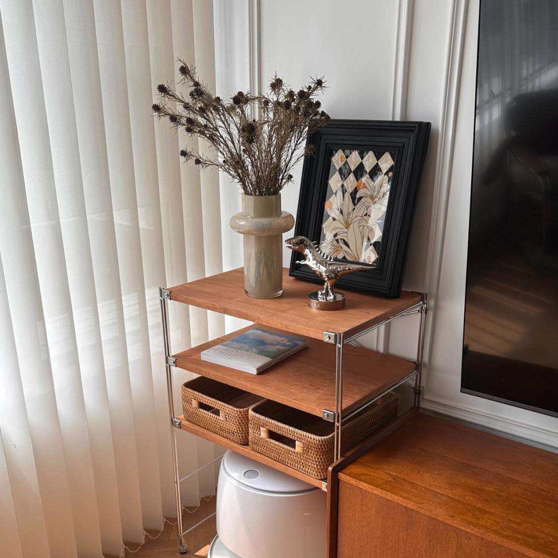 扫地机器人置物架科沃斯云鲸上方基站收纳柜下空式猫砂盆储物架