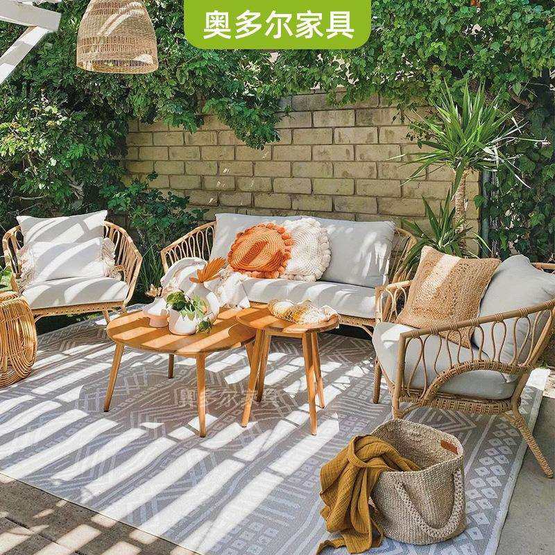 北欧户外藤椅花园跨境亚马逊室外藤编椅子阳台露台庭院沙发组合,电子元器件市场,其它元器件,淘宝优惠券,粉丝福利购,淘宝优惠卷