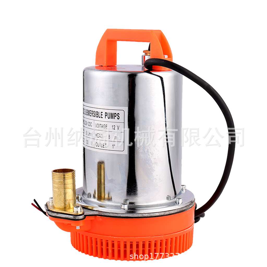 跨境直流潜水泵摩托电瓶农用浇灌洗车水泵12V24Vsubmersible pump