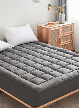 Wish方格夹棉绗缝400gsm薄垫床罩床笠席梦思保护套磨毛加厚床笠款