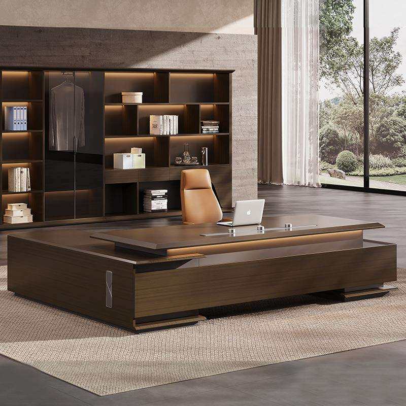 办公桌老板桌椅组合简约现代轻奢经理主管领导办公室电脑桌大班台