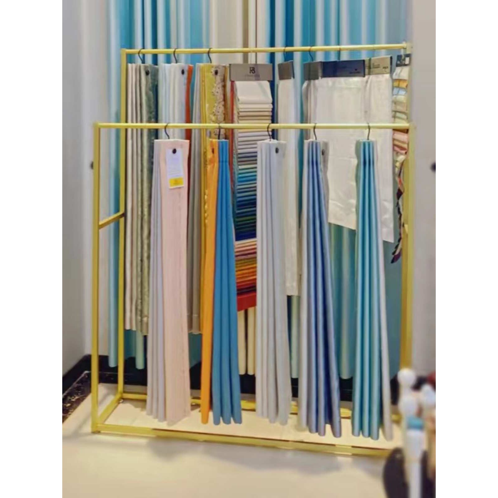 窗帘吊卡展示架家纺布艺布料样品色卡面料小样样本展会陈列展架