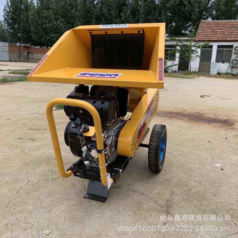 柴油大马力树枝打碎机 城市绿化汽油树枝粉碎机 汽油动力碎枝机