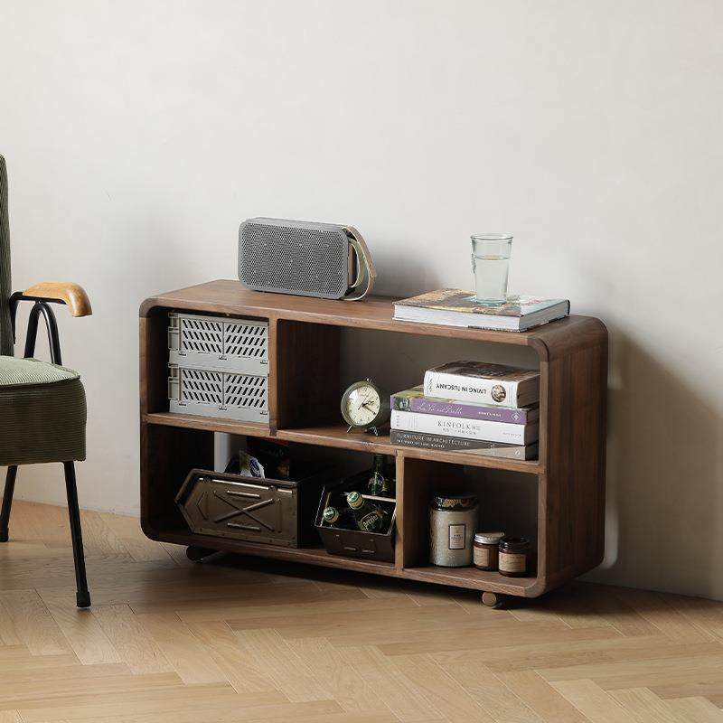 北美黑胡桃木小户型家用书架现代简约沙发边柜沙发边几置物架边桌,电子元器件市场,其它元器件,淘宝优惠券,粉丝福利购,淘宝优惠卷