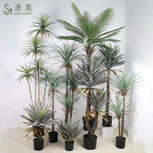仿真绿植盆栽狭叶龙血树夹叶龙舌兰丝兰树马尾铁针葵铁树橱窗装饰