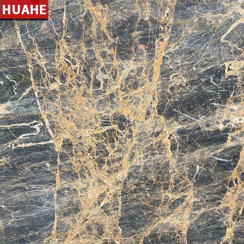 金丝蓝天然大理石板 灰色石材飘窗奢石台桌面过门槛楼梯 加工