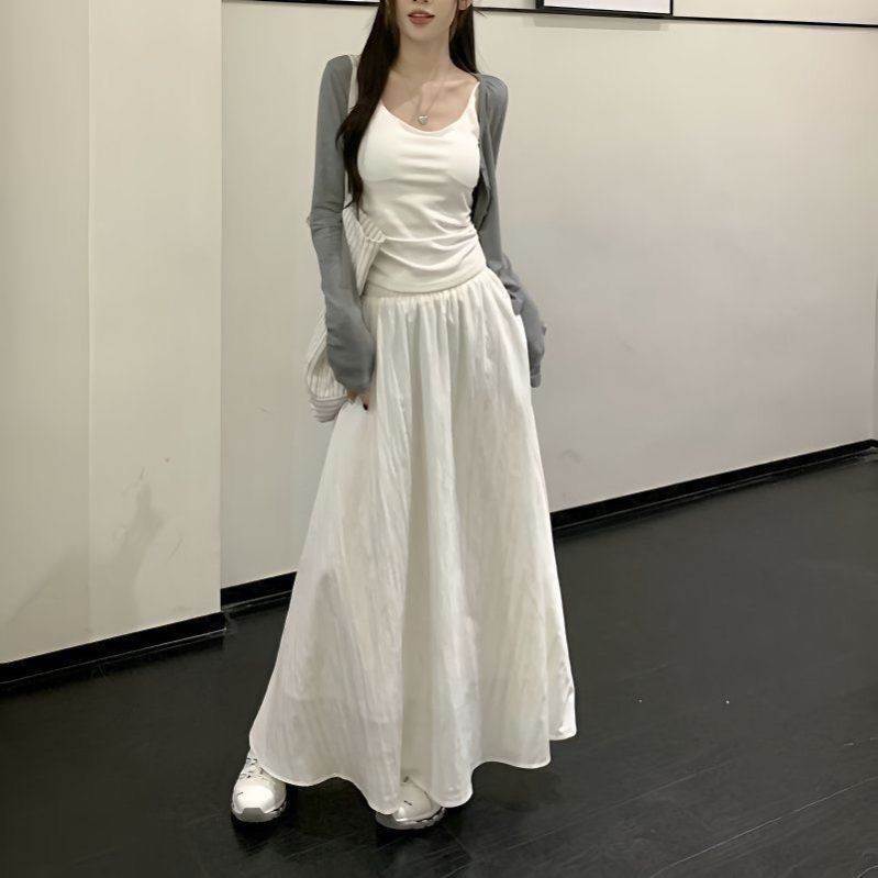 套装女装2026夏季新款开衫外套吊带背心上衣甜美显瘦半身裙三件套