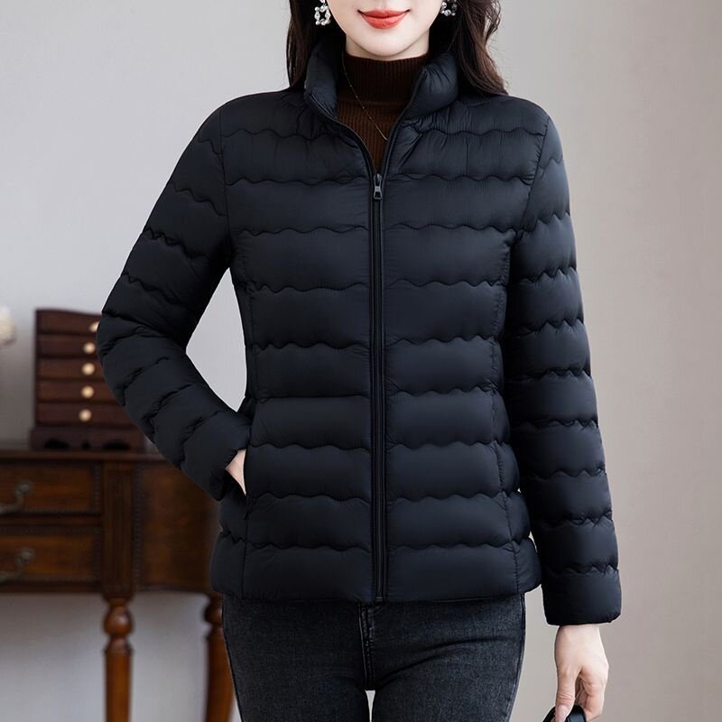 冬季棉服轻薄短款外套女2025新款中年妈妈小个子修身显瘦棉袄棉衣