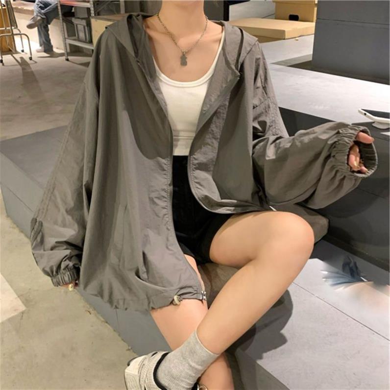 胖mm防晒衣女2024年夏季新款薄款透气长袖防晒服宽松外套大码女装