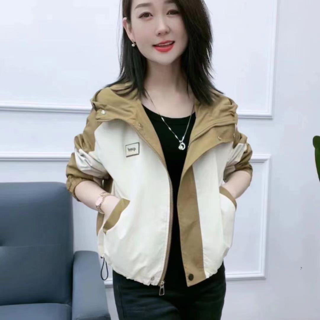 春装小个子拼色外套上衣女2026新款韩版宽松显瘦减龄设计感上衣潮