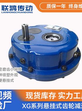 ATA轴装悬挂减速机 XG100D圆盘斜齿轮带扭力臂喷塑烤漆齿轮减速机