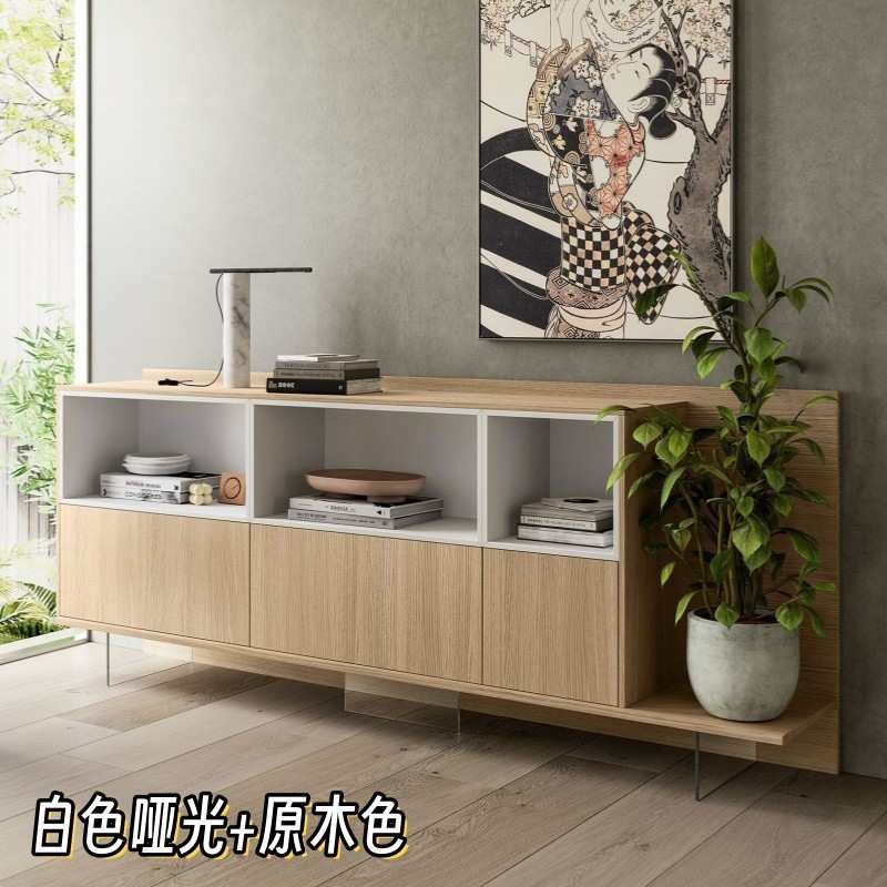 新品烤漆书架书柜实木置物架现代简约拼色装饰柜储物柜靠墙柜整装