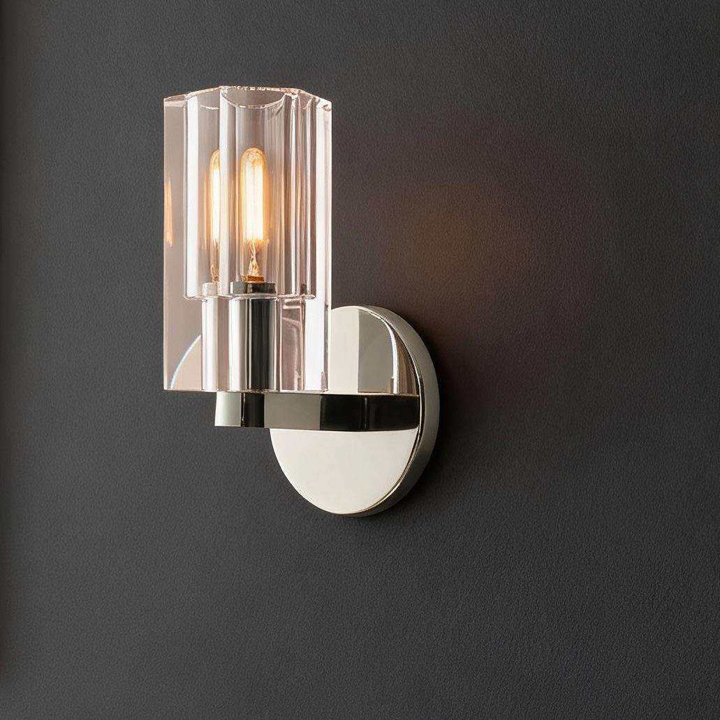 美式RH复古轻奢别墅楼梯客厅出口灯具新款式水晶壁灯公寓古铜色