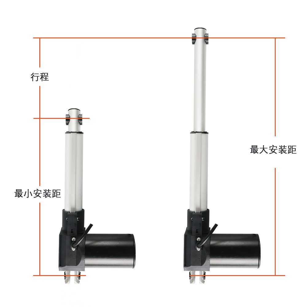 400mm行程电动推杆艾灸设备电动推杆智能设备大推力电动推杆直流