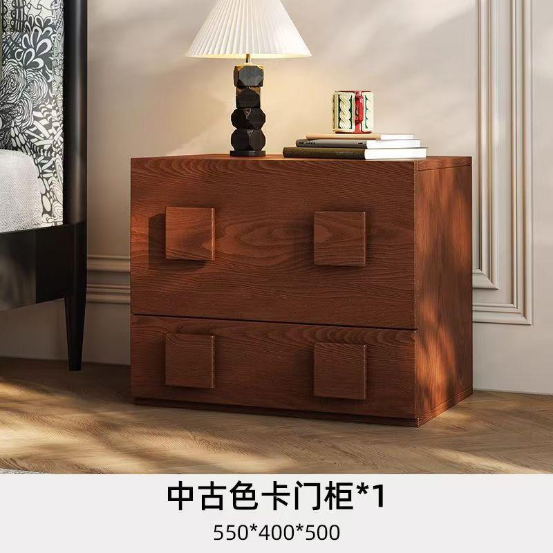 美式中古风卡门柜斗柜家用客厅储物柜组合电视柜卧室床头柜收纳柜