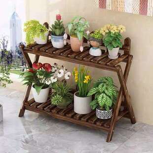 实木花架阳台置物架2025新款客厅落地式多肉花盆架窗台植物摆放架