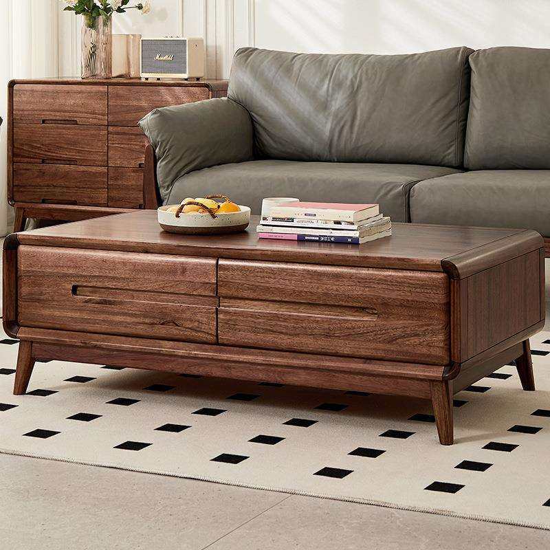 北欧黑胡桃木茶几客厅家具小户型茶桌抽屉矮桌长茶几,电子元器件市场,其它元器件,淘宝优惠券,粉丝福利购,淘宝优惠卷