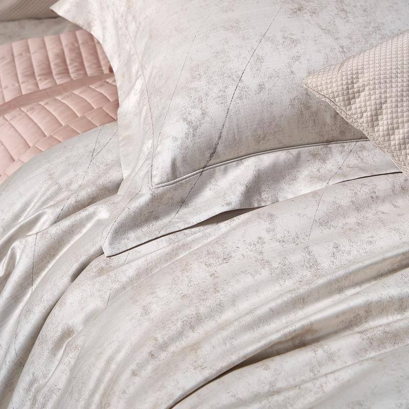 顶奢140支色织长绒棉提花件套全棉EVJ床纯单被套棉床四盖床款上用