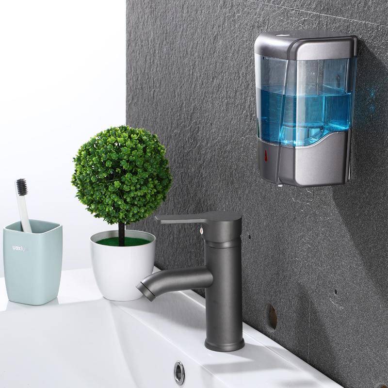 现488货壁式免机打孔洗手液机感应皂液7挂00ML免接触自动皂液机