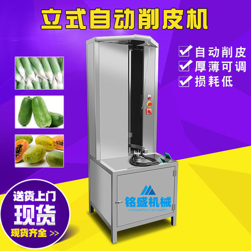 电动南瓜木瓜削皮设备 商用瓜果削皮机 大型单头水果去皮机