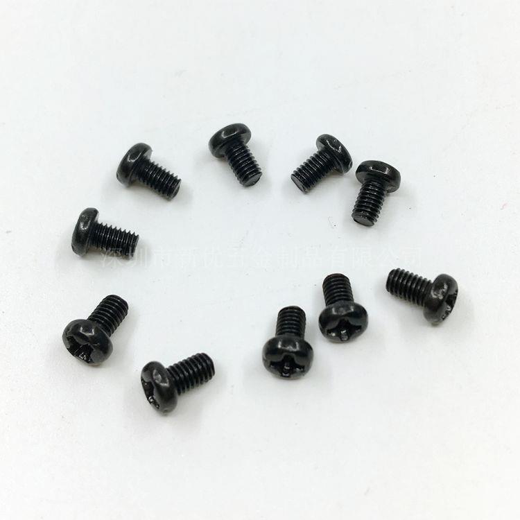 PM铁黑色十字丝圆GAI头机盘头字十螺丝螺精密电子丝