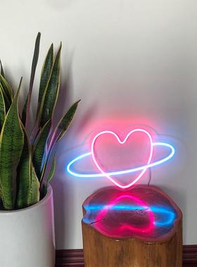 love爱心18786led灯婚礼表白情人节装型饰亚L克力造灯霓虹灯灯ED