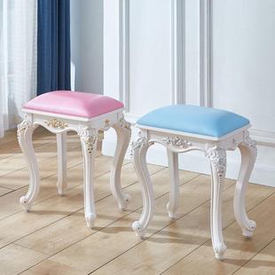 古欧式美式梳妆台凳子化用妆方凳54275软包小凳家椅公主卧室美甲